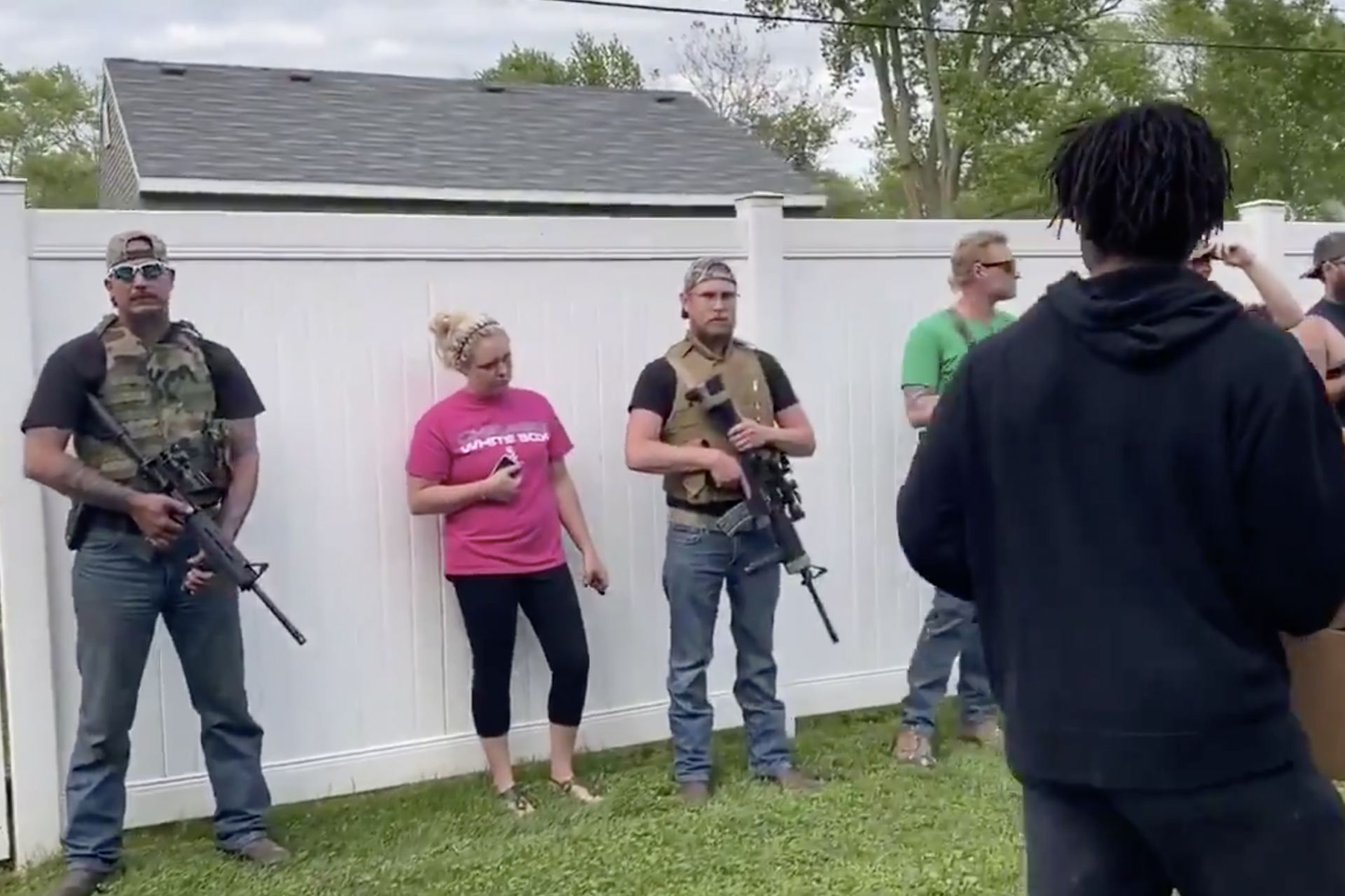 A Viral Video Shows A Neighborhood Of Armed White Males Who Came To A Black Lives Matter Boom