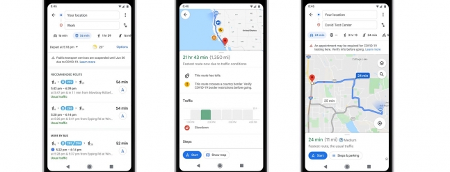 Google Maps Adds Data COVID-19 Focused Safety Sides
