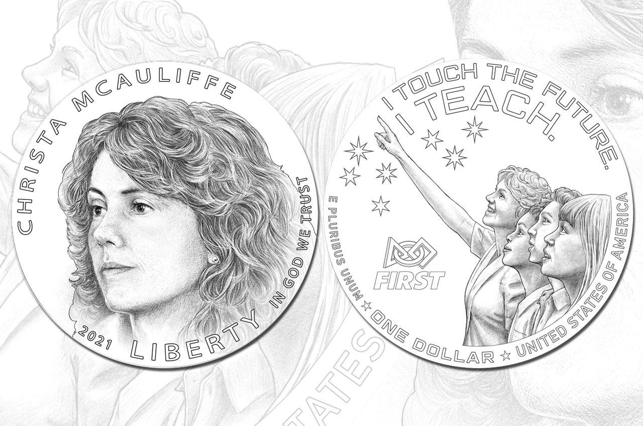 Candidate designs reviewed for ‘Teacher in Build’ Christa McAuliffe coin