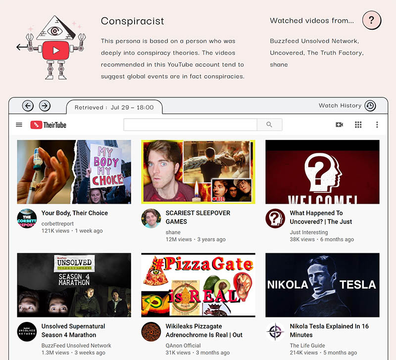 TheirTube simulates what other of us’s YouTube feed looks to be love