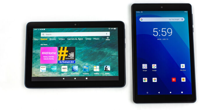 The ~$100 tablet shootout—Amazon Fire 8 HD Plus vs. Walmart Onn 8 Tablet Pro
