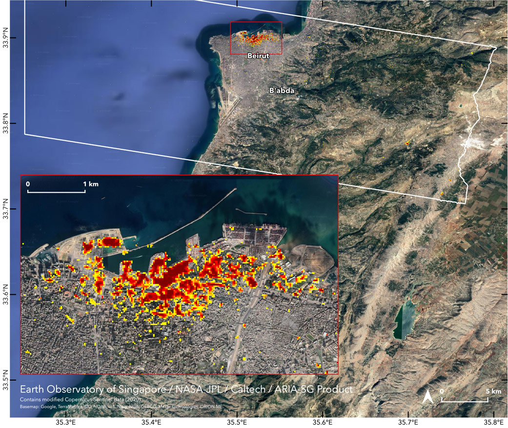 NASA maps Beirut explosion ruin from home with satellites