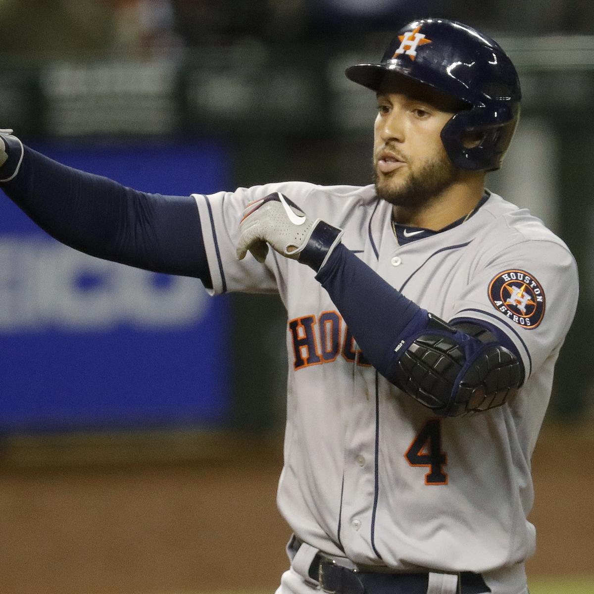 Astros’ George Springer Identified with Contusion After X-Ray on Elbow Hurt