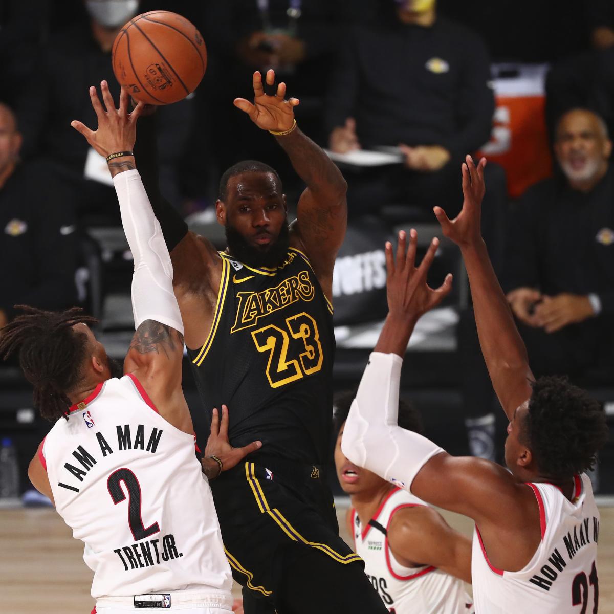 LeBron James, Anthony Davis Power Lakers to Blowout Decide over Blazers in Recreation 4