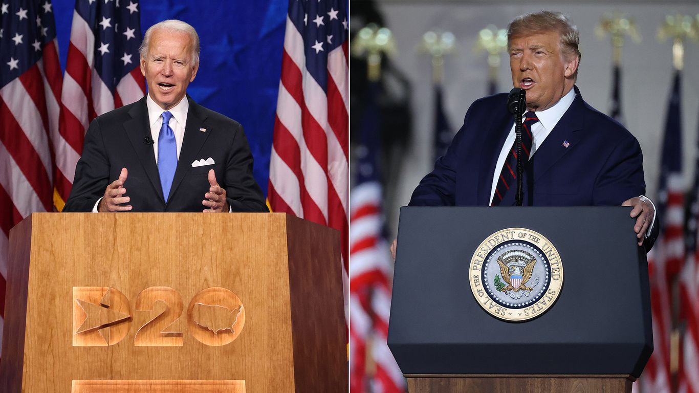 Biden narrowly beats Trump in convention speech ratings