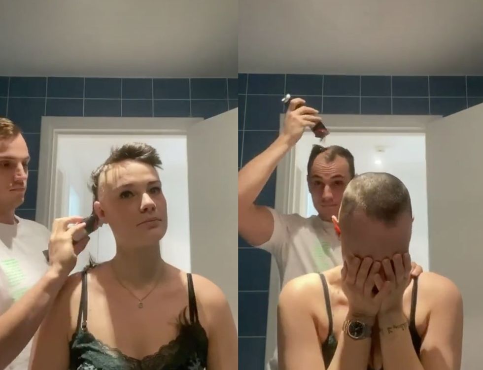 Man Shaves Female friend’s Head, Then His Occupy, in Demonstrate of Lend a hand