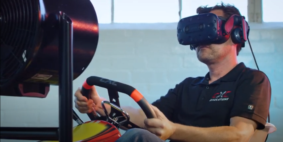 Racing sim company makes VR kart rig with haptic controls
