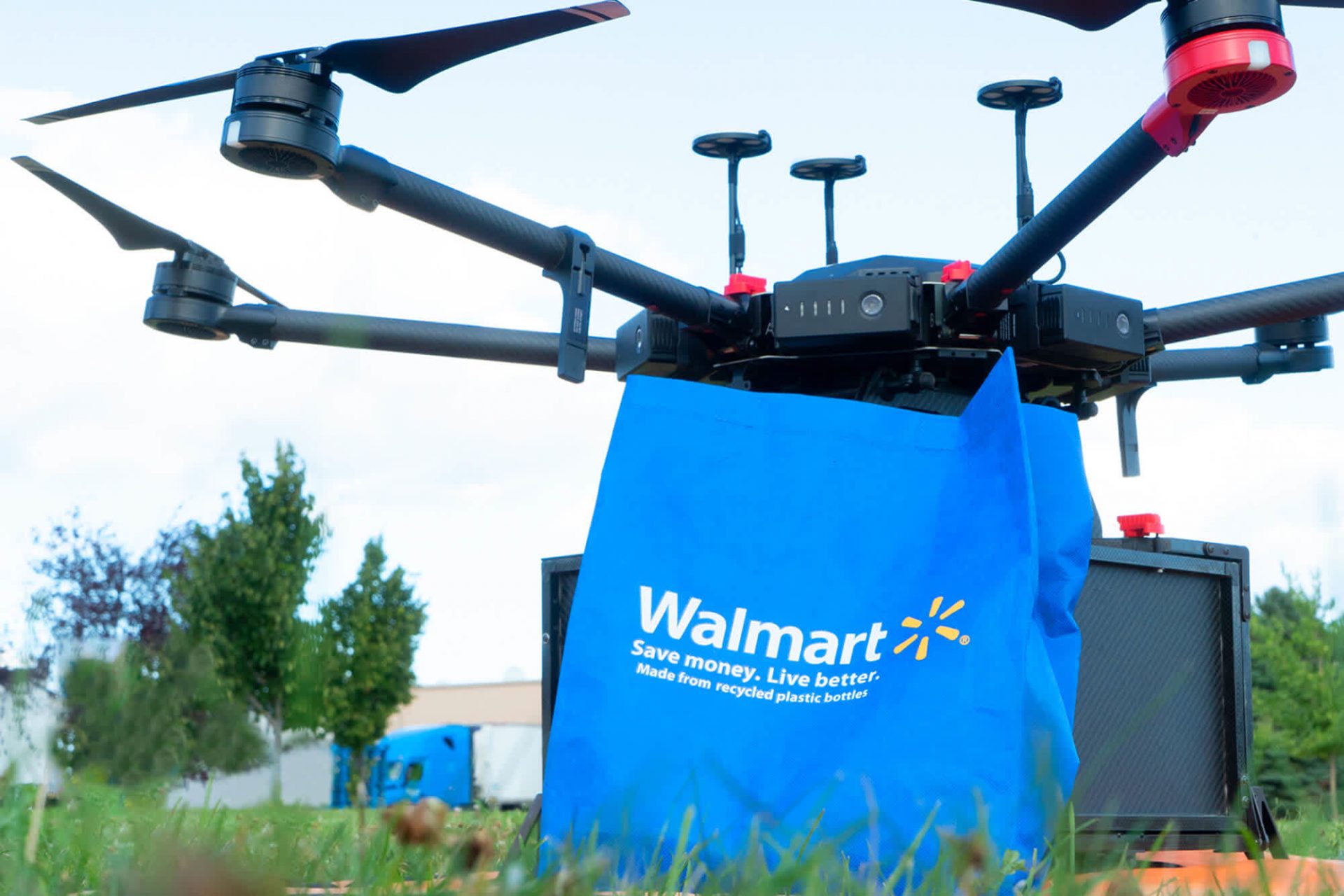 Walmart is testing drones to raise orders to customers