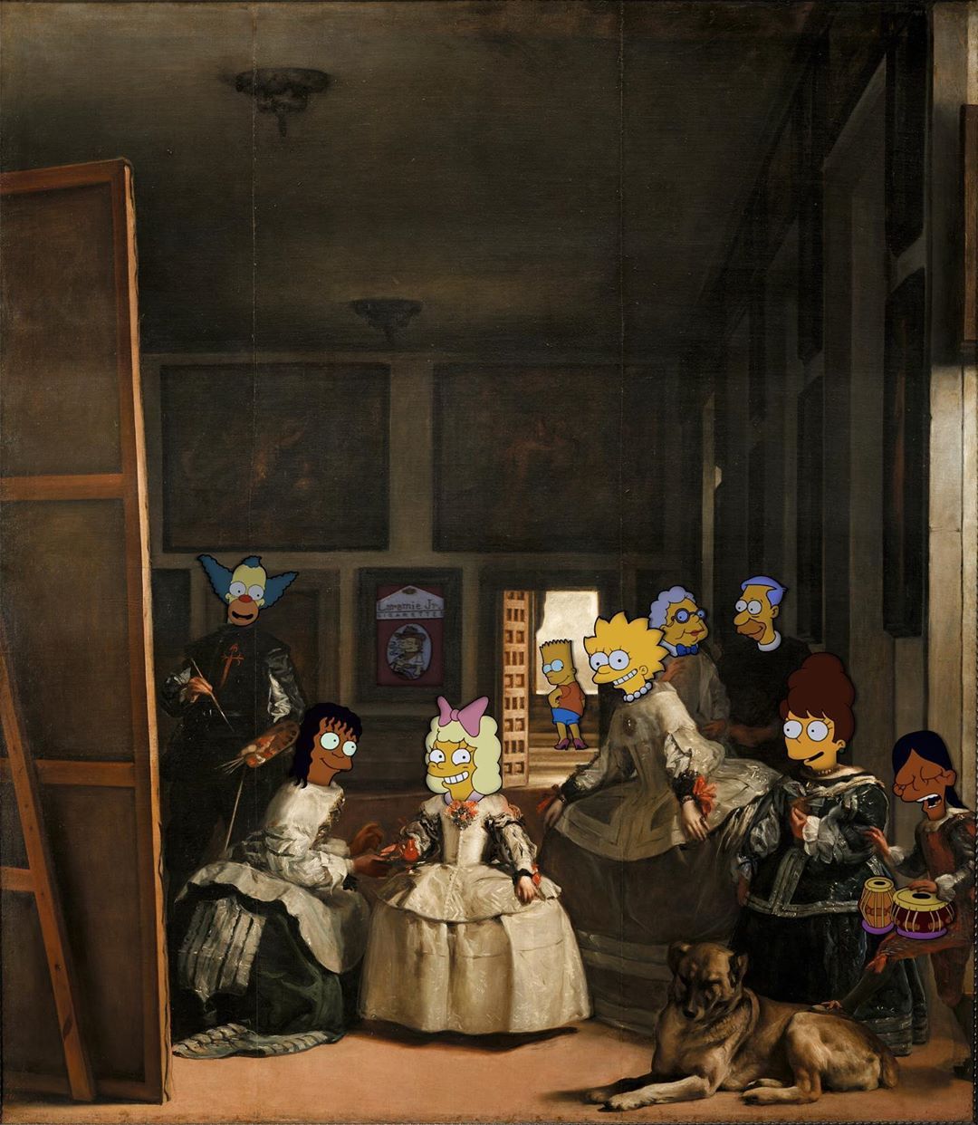 Fine art work but with The Simpsons