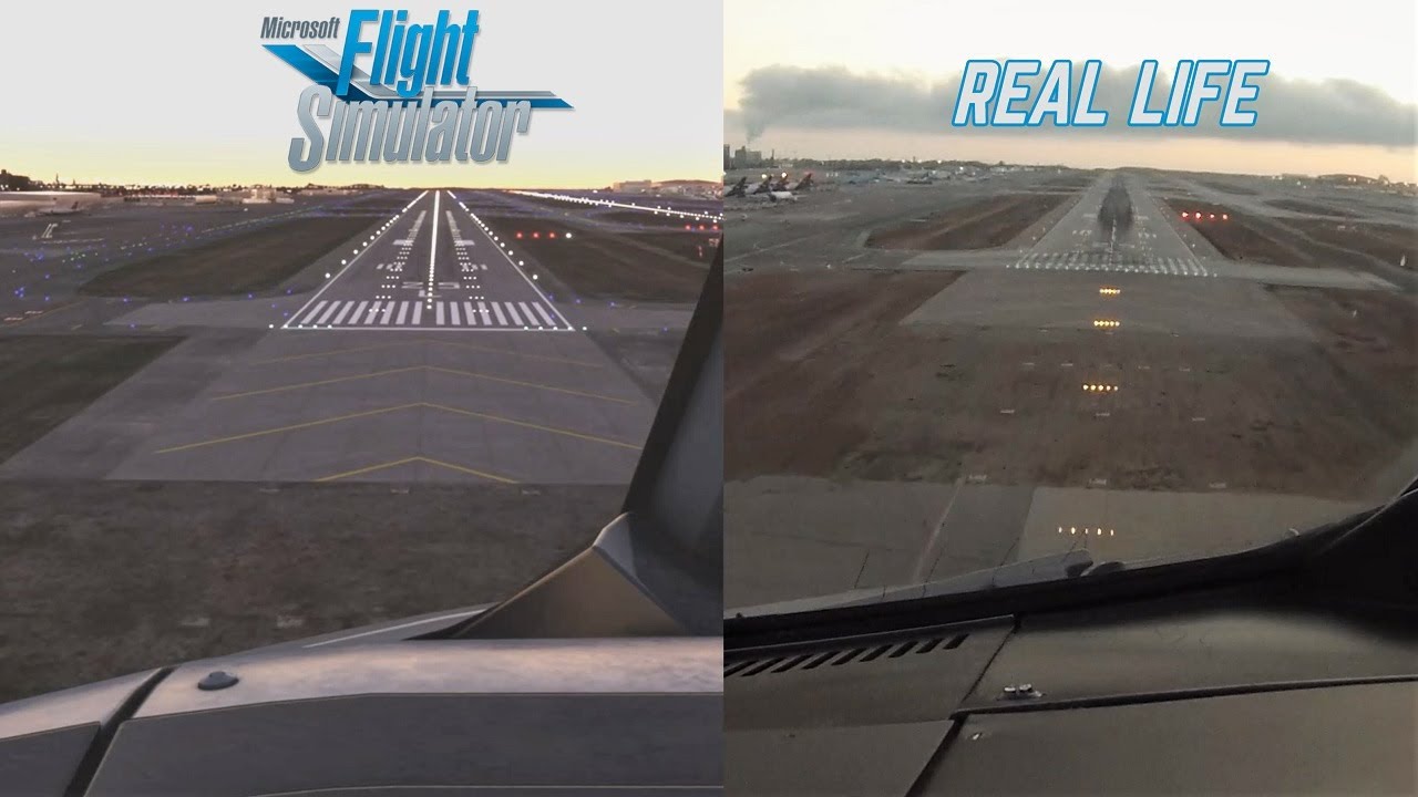 Landing at LAX in staunch existence vs Microsoft Flight Simulator 2020