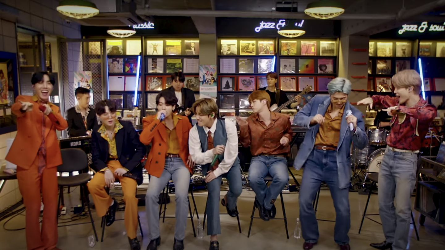 BTS Ship Drop-Prepared ’70s Disco Threads To Intimate Itsy-bitsy Desk Concert