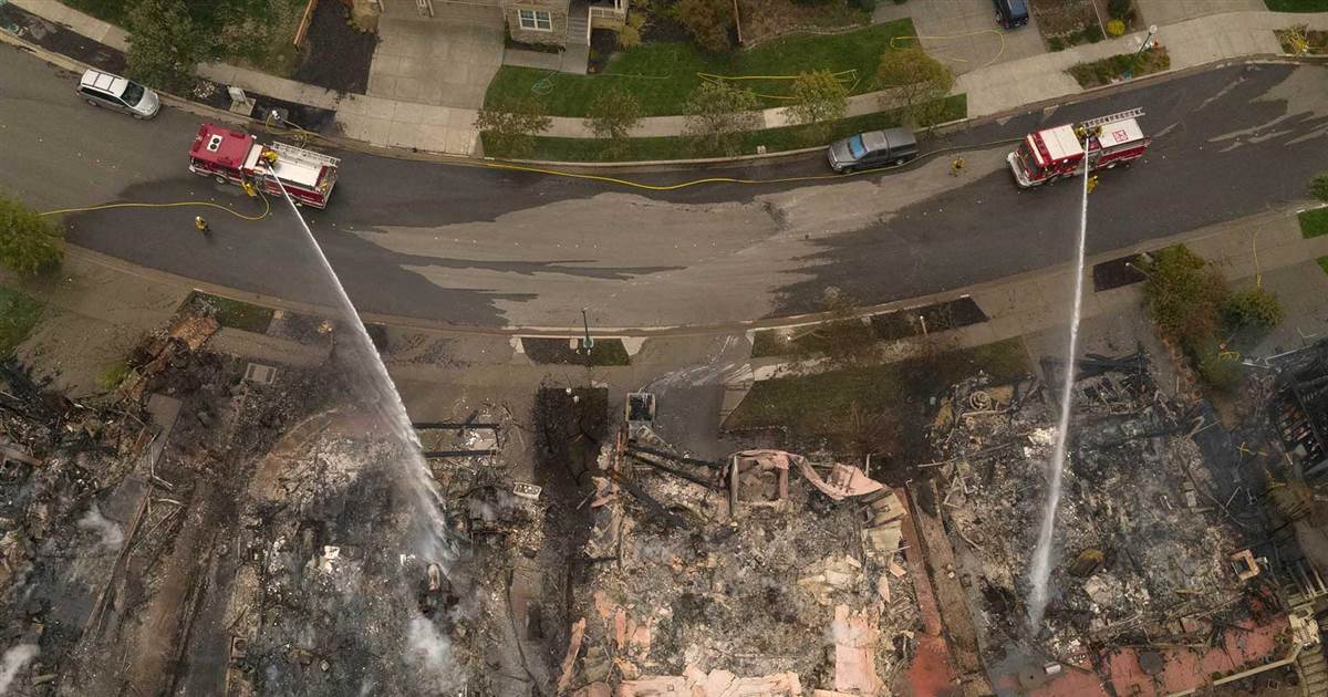 Drone video unearths Glass Fire devastation in northern California
