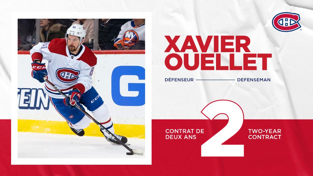 Canadiens signal defenseman Xavier Ouellet to a two-one year contract extension