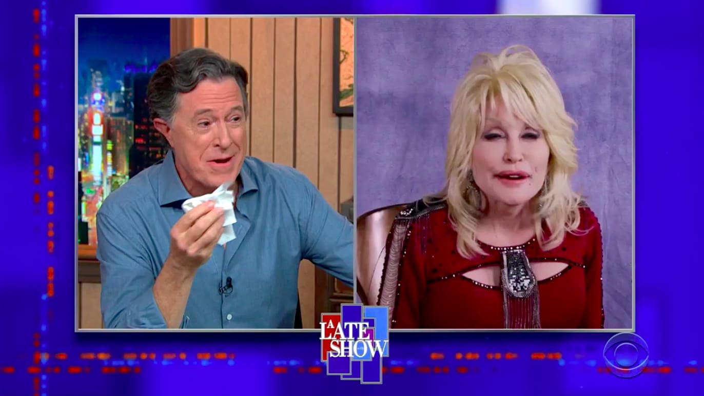 Dolly Parton Strikes Stephen Colbert to Tears
