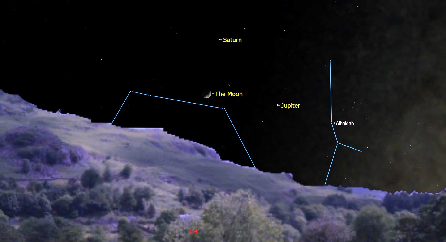 Glimpse up! The moon can pay Jupiter and Saturn a search the advice of with tonight
