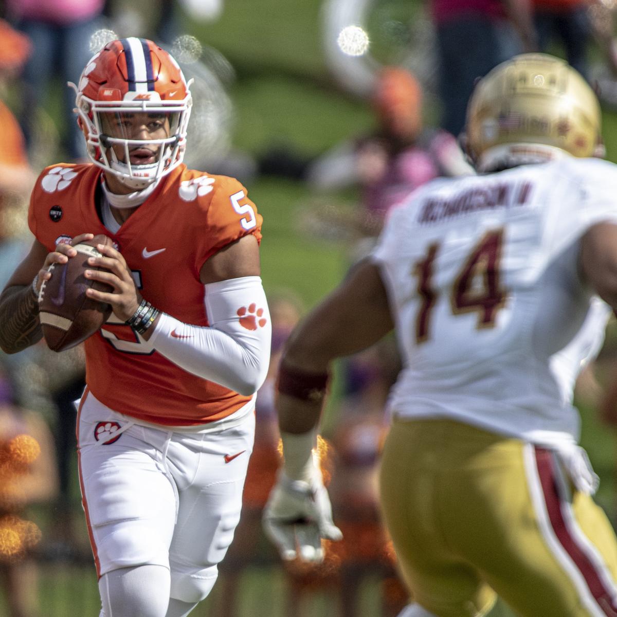 No. 1 Clemson Rallies Past Boston College 34-28 with Trevor Lawrence Sidelined
