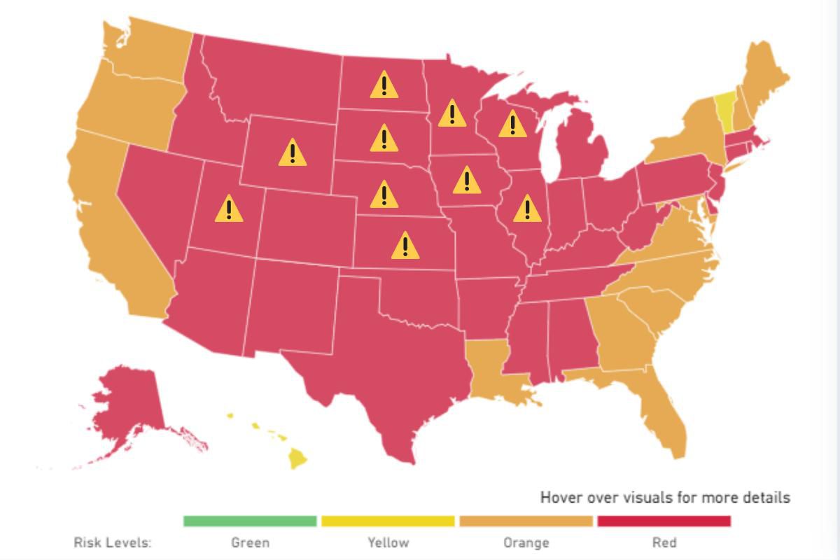 Covid-19 Alert: The 10 Riskiest States To Consult with Shining Now, Ranked