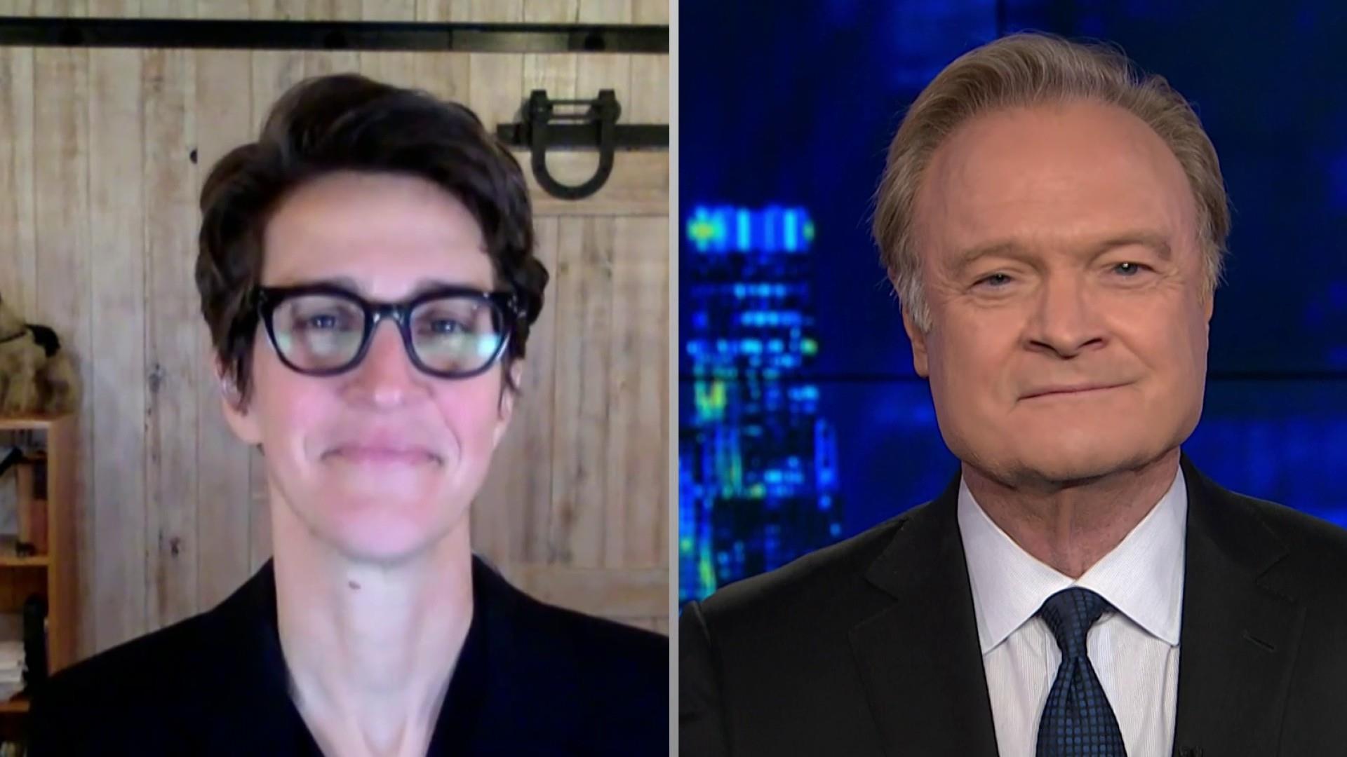 Lawrence O’Donnell thanks Rachel Maddow for her extraordinary Covid-19 message