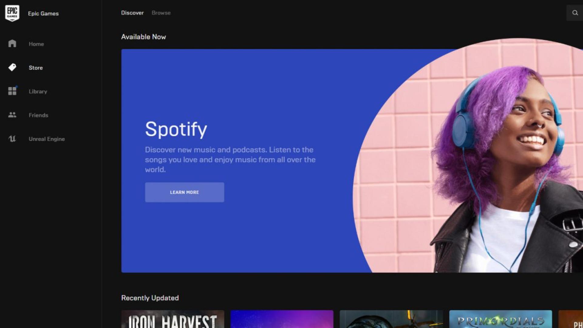 Spotify is now on the Epic Video games Retailer, for some motive