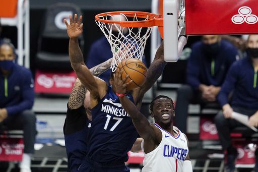 Clippers rebound from 51-point debacle to high Wolves 124-101