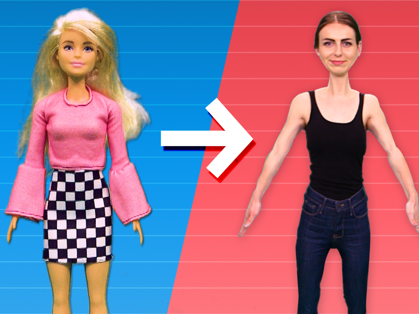 We compared our bodies to Barbie. That is what the doll would observe enjoy in actual life.