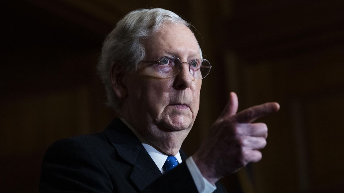 ‘The effect’s My Cash’ Spray Painted On Mitch McConnell’s Entrance Door After Blocking Vote On $2,000 Stimulus Exams
