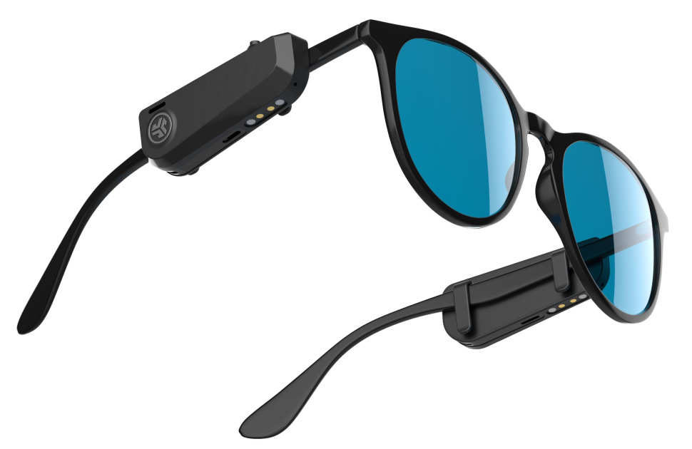JLab Audio’s originate-ear speakers clip onto glasses you already contain