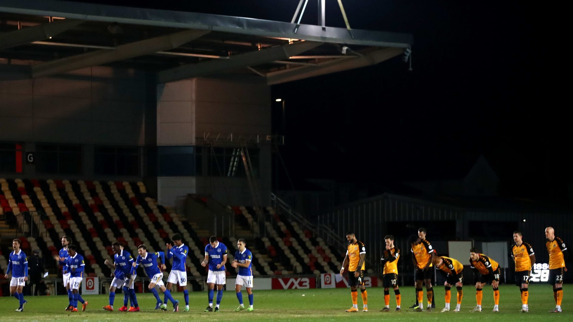 FA Cup roundup:  Brighton defeat Newport on penalties, Leeds anxious by Crawley & more