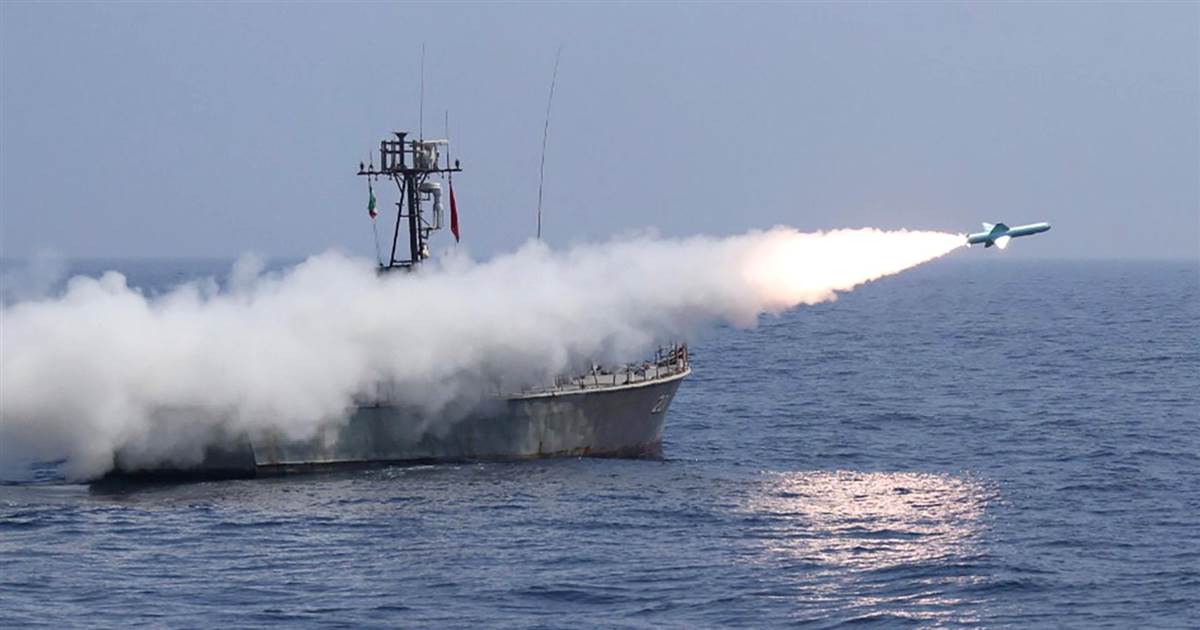 Cruise missiles tested in the course of intensive Iranian naval exercises
