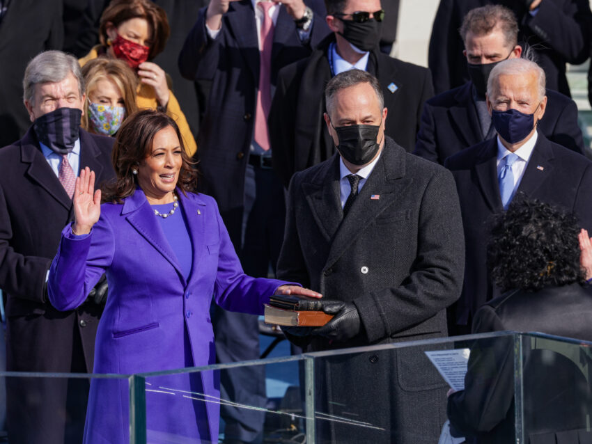 Look: Kamala Harris takes ancient oath of build of job to modified into vp
