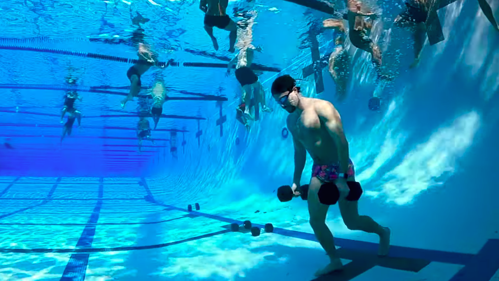 Ogle This Elite Swimmer Strive a Special Forces-Inspired Workout Underwater