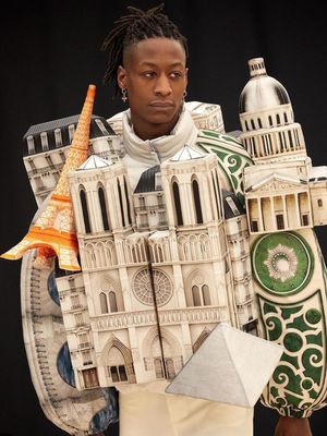 Louis Vuitton cityscape jackets turn you into strolling 3D architecture