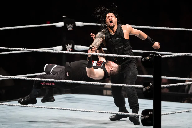 WWE ‘Royal Rumble’: Roman Reigns Appropriate Ran Kevin Owens Over With a Friggin’ Golf Cart (Video)