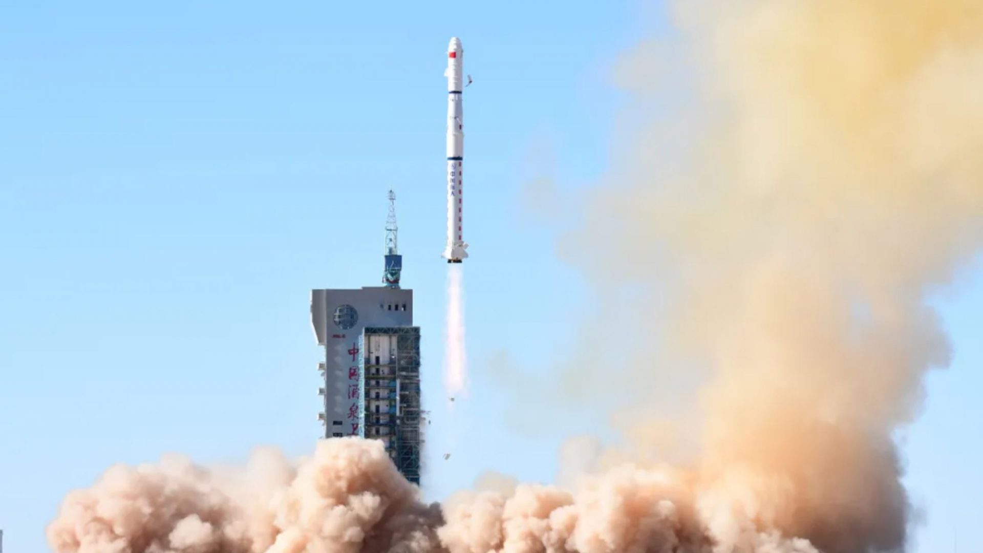 China launches a trio of reconnaissance satellites from Gobi Barren region