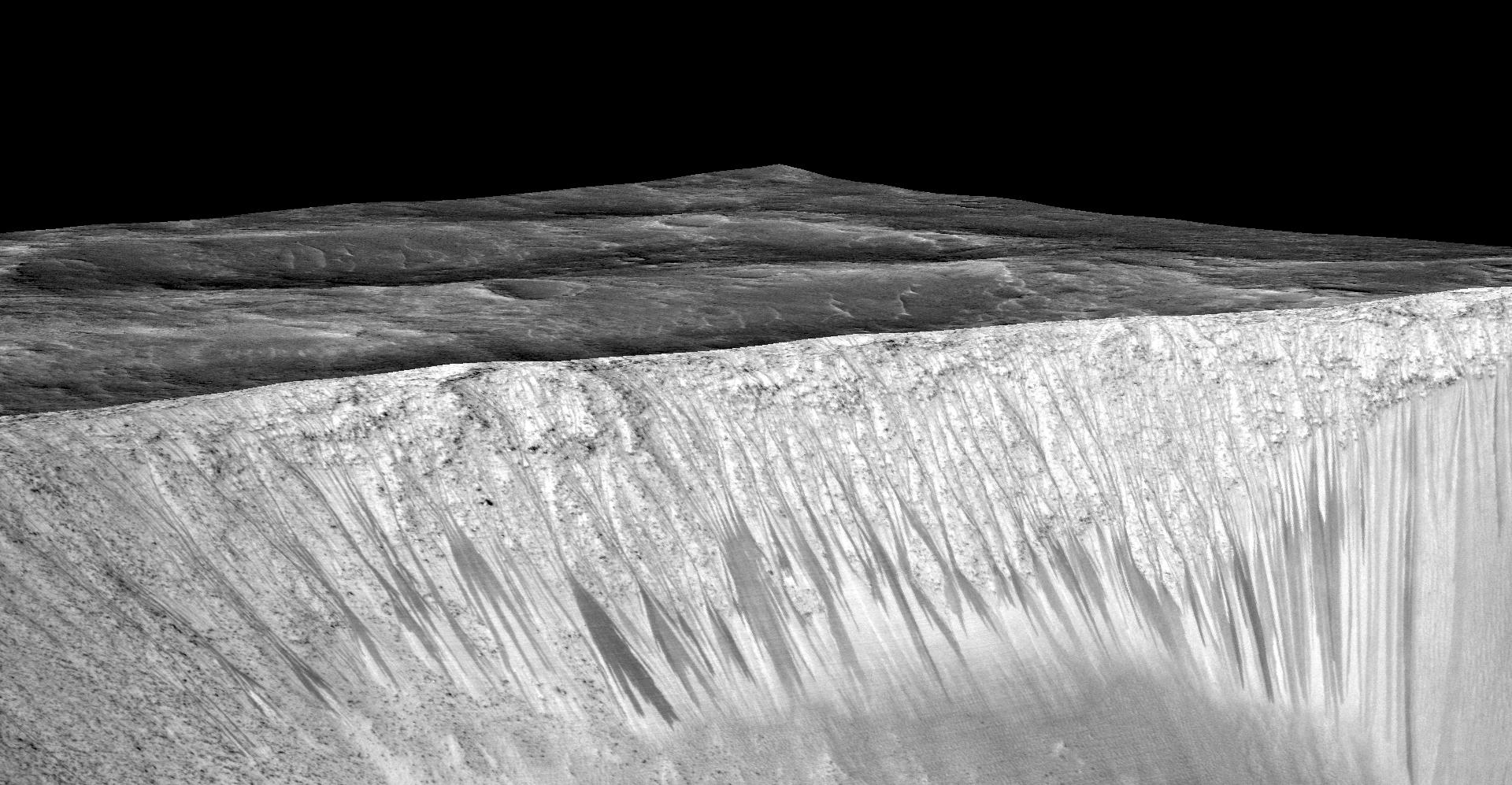 Engaging darkish streaks on Mars will be triggered by landslides in any case