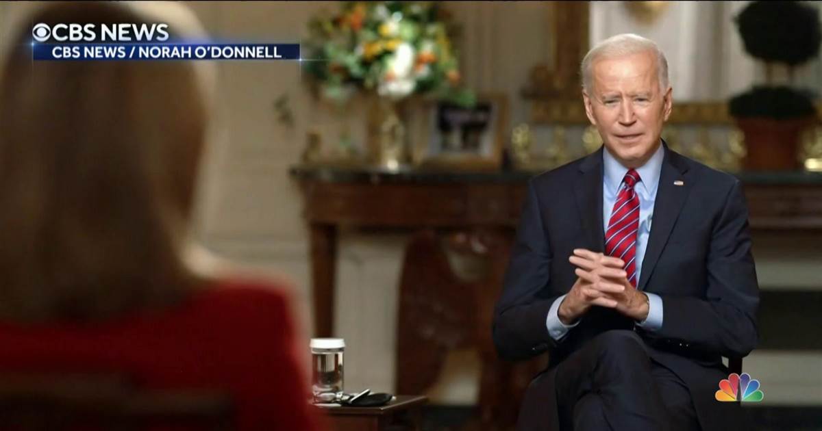 Biden provides first TV interview as president
