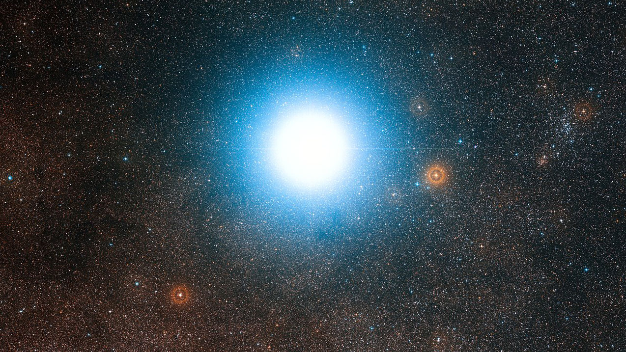 Potentially habitable exoplanet candidate observed spherical Alpha Centauri A in Earth’s yard