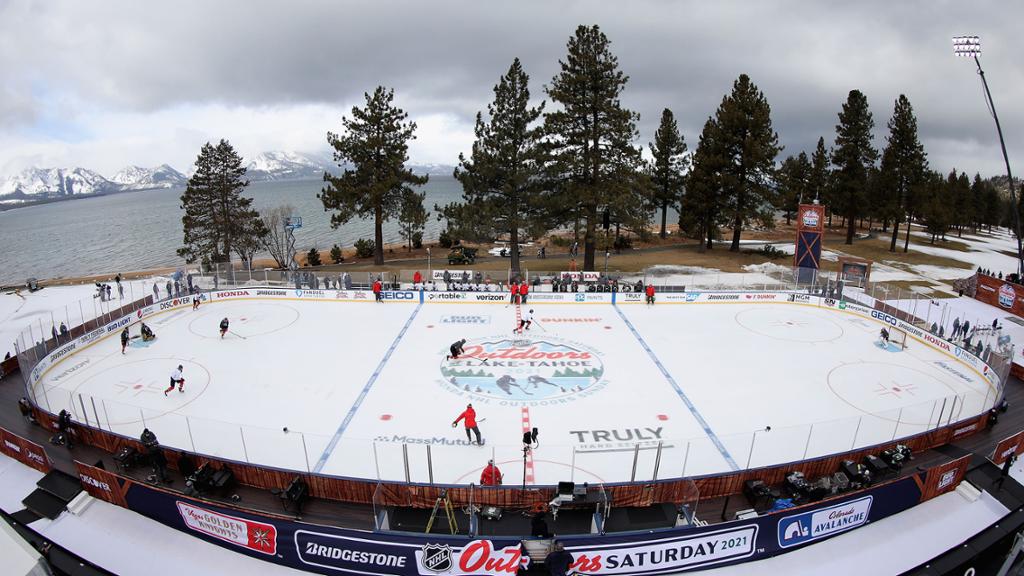 Lake Tahoe NHL Outdoors rink wows Golden Knights, Avalanche