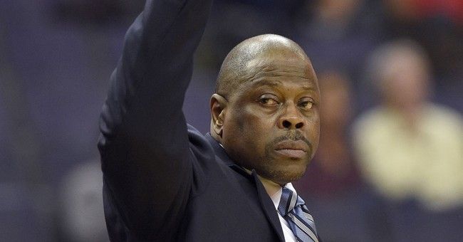 Patrick Ewing is mad that security guards imposing Covid-19 protocols catch checking his ID at Madison Sq. Backyard