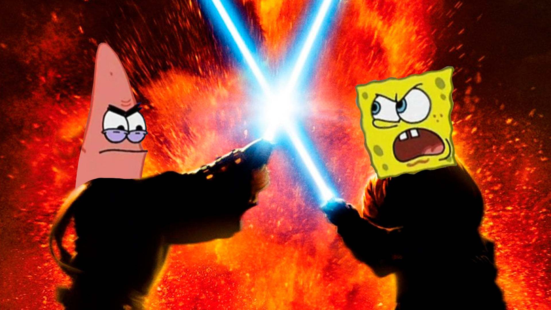 SpongeBob Stars Dub Iconic Movie Scenes From Return of the King to Revenge of the Sith