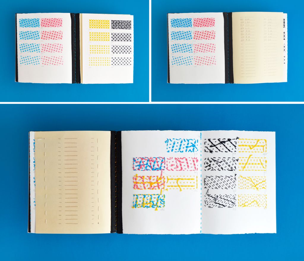 XXXX Swatchbook is a book constituted of 4 colors and 291,647 stitches