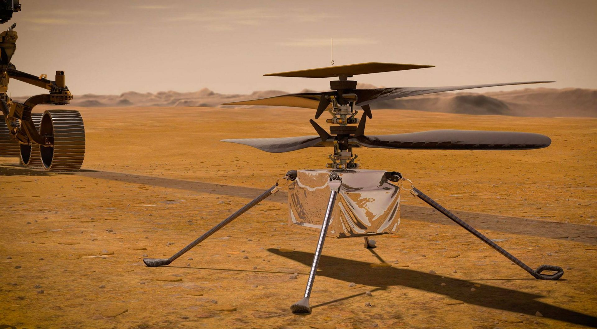A section of the Wright brothers’ first plane is now on Mars