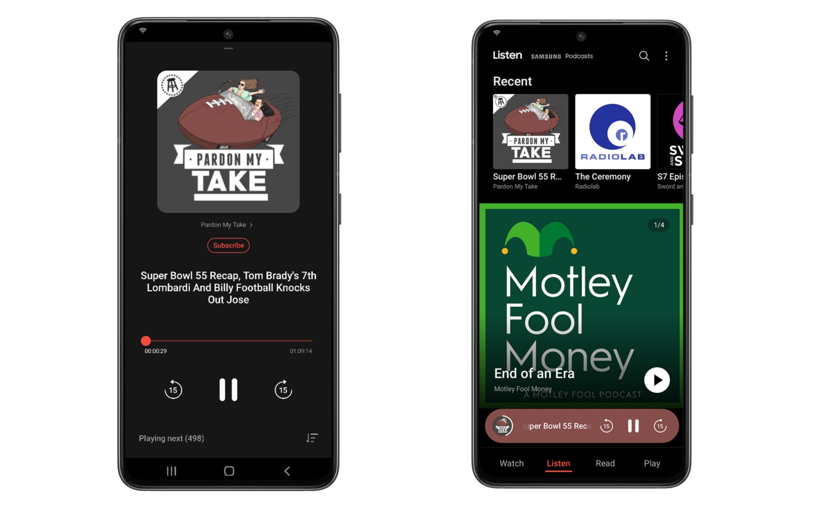 Samsung adds a podcast allotment to its free-entertainment app