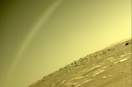 Mars rainbow turns out now to not be a rainbow finally