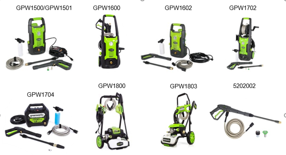 One Million Greenworks and Powerworks Tension Washer Spray Guns Recalled Attributable to Affect Shatter Hazard; Allotted by Hongkong Solar Upward push Trading