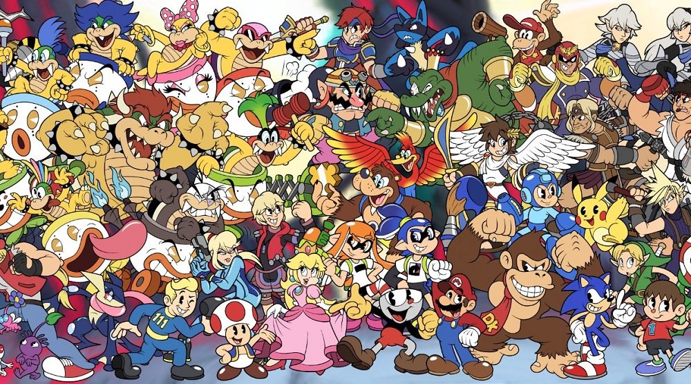 Verify out this gorgeous artwork of the Clear Crash Bros. Closing roster, drawn in classic ‘Cuphead’ vogue