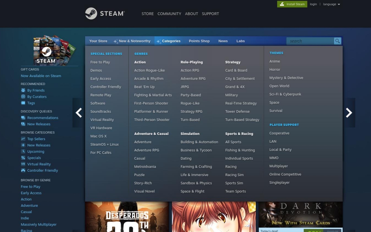 Steam rolls out Categories to manufacture having a note video games much less daunting