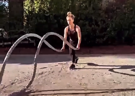 Kaley Cuoco Shared a Video of Her Latest Sweat-Soaked Workout