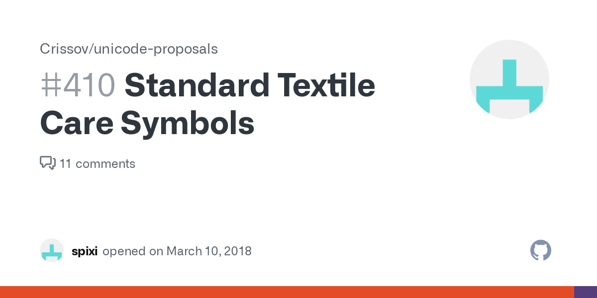 Unicode Proposal – Textile Care Symbols