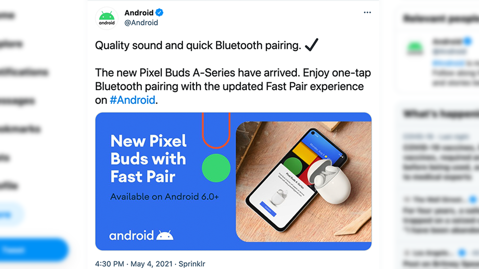 Google By chance Announced the Pixel Buds A-Series on Twitter